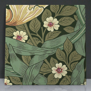 Pimpernel Seamless 8 of 12 Warm Yellow Sage Green Ceramic Tile