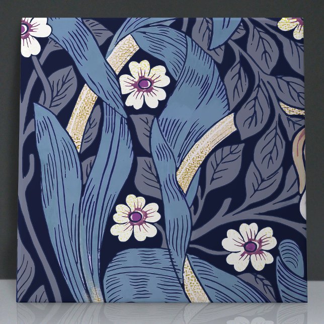 Pimpernel Seamless 9 of 12 Dusty Blue & Warm White Ceramic Tile (Creator Uploaded)