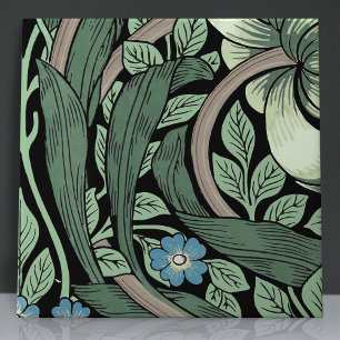 Pimpernel Seamless 9 of 12 Sage Green Blue Ceramic Tile