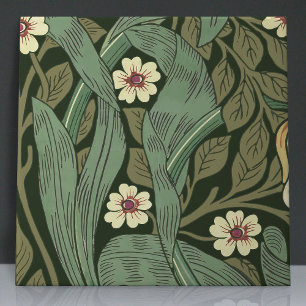 Pimpernel Seamless 9 of 12 Warm Yellow Sage Green Ceramic Tile