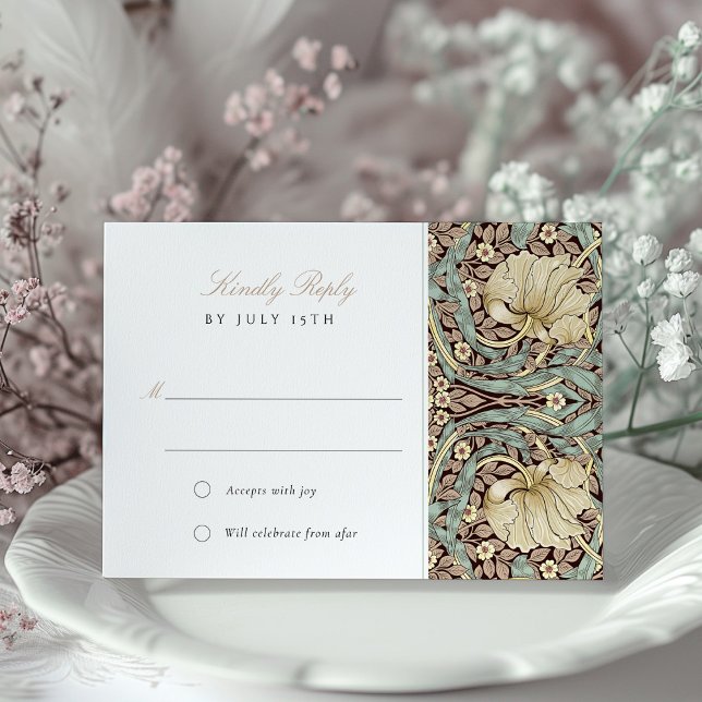 Pimpernel Vintage Floral Art Nouveau RSVP Card (Creator Uploaded)