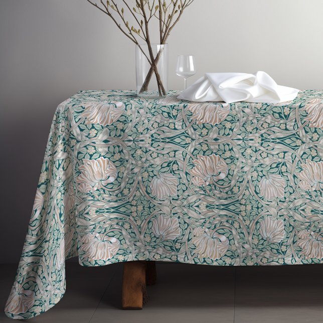 Pimpernel Vintage Teal Pink William Morris Floral Tablecloth (Creator Uploaded)