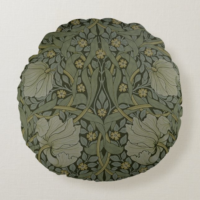 'Pimpernel' wallpaper design, 1876 2 Round Pillow (Front)