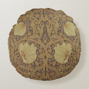 'Pimpernel' wallpaper design, 1876 Round Pillow