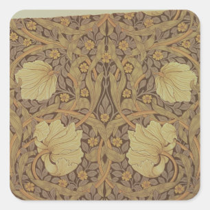 'Pimpernel' wallpaper design, 1876 Square Sticker