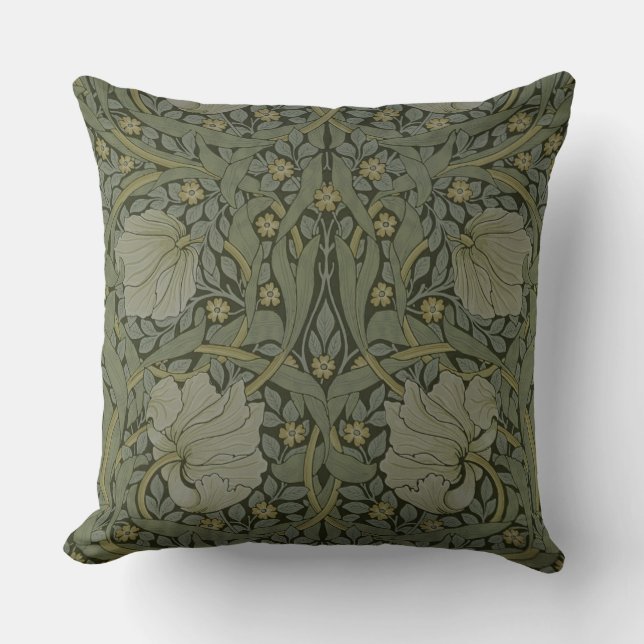 'Pimpernel' wallpaper design, 1876 Throw Pillow (Front)