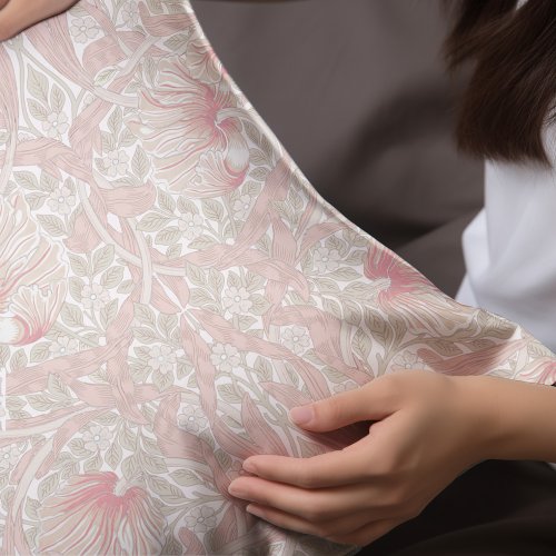 Pimpernel Warm Pink Floral Pattern William Morris Pillow Case