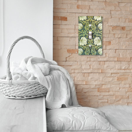 Pimpernel White Poppies William Morris Light Switch Cover