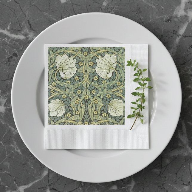 Pimpernel White Poppies William Morris Napkins (Creator Uploaded)