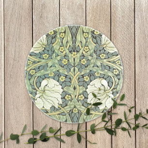 Pimpernel White Poppies William Morris Sandstone Coaster