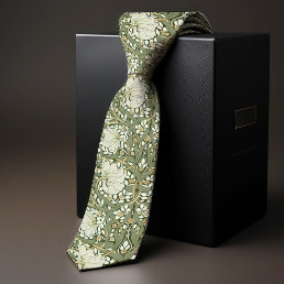 Pimpernel William Morris Green Vintage Pattern Neck Tie