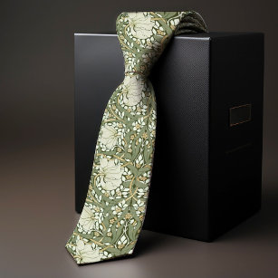 Pimpernel William Morris Green Vintage Pattern Neck Tie