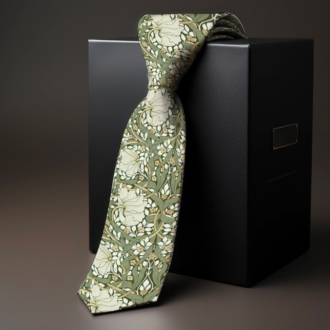 Pimpernel William Morris Green Vintage Pattern Neck Tie (Creator Uploaded)