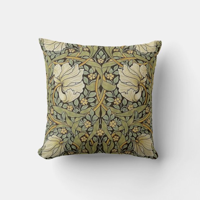 Pimpernel William Morris Throw Pillow (Front)