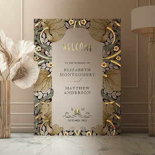 Pimpernel William Morris Wedding Welcome Sign