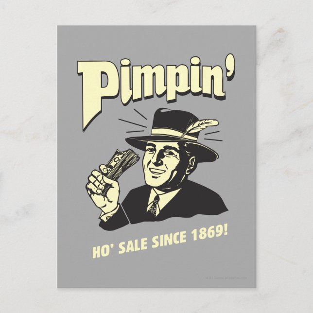 Pimpin': Ho Sale Postcard (Front)
