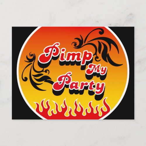 PimpMyParty Invitation Postcard