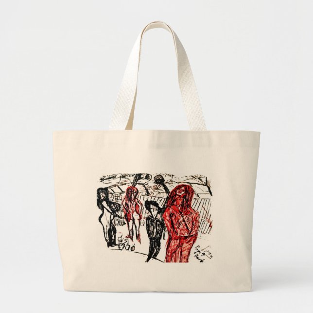 pimps up print large tote bag (Front)