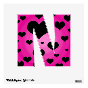 Pin and Black Hearts Wall Decals