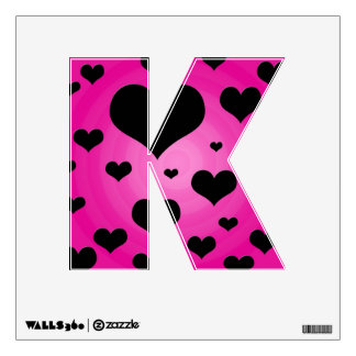 Pin and Black Hearts Wall Decals
