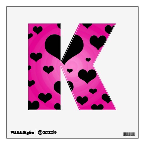 Pin and Black Hearts Wall Decals