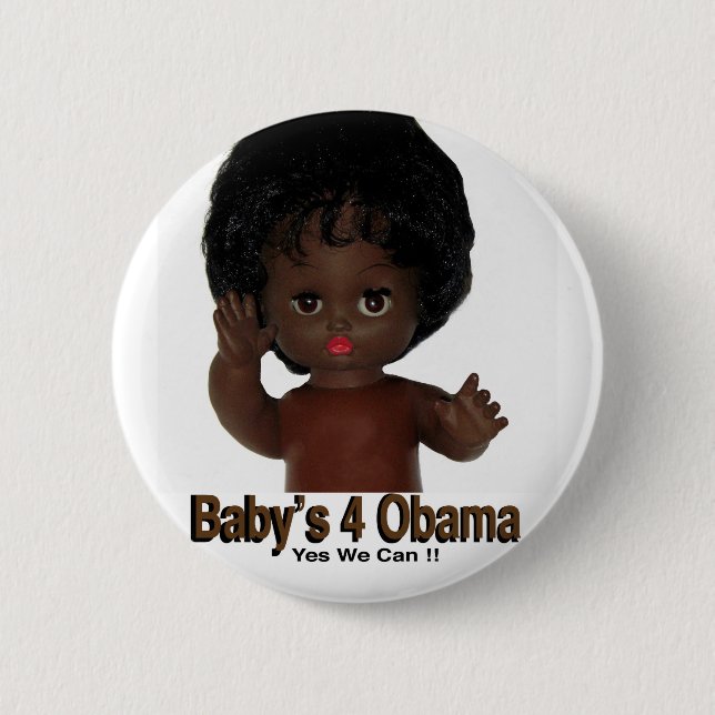 Pin Baby's 4 Obama Yes We Can!! (Front)