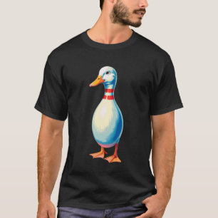 Pin Duck Joke Bowler Funny Strike Spare Bowling Te T-Shirt