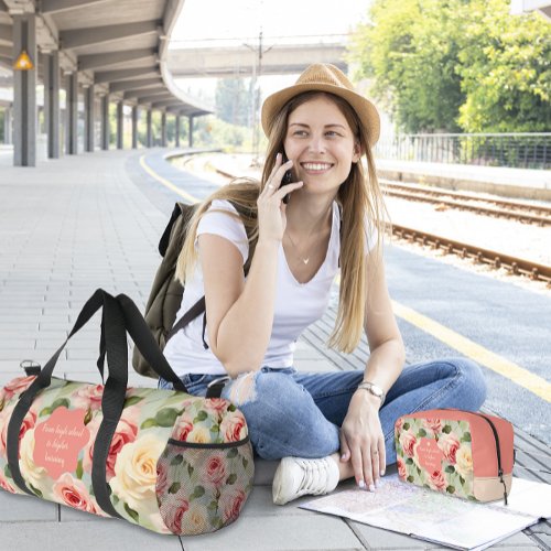 Pin Flower Pattern  Dopp Kit