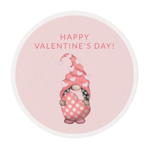 Pin Hearts Gnome Valentines Day Cupcakes Edible Frosting Rounds