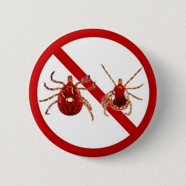 Pin, Lyme Disease Awareness (White) Button (Front)