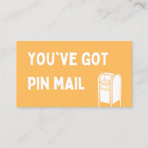 Pin Mail Backer Card