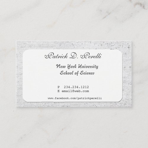University Student College Business Card