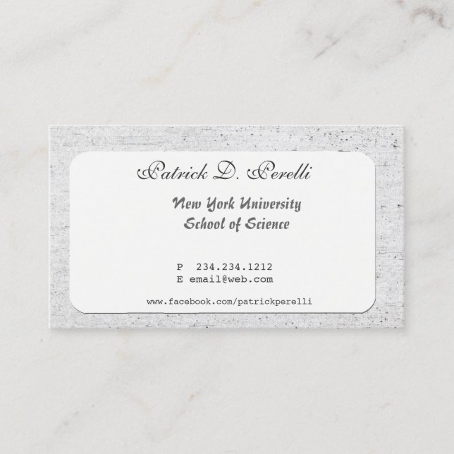 Pin Me Up University Student College Business Card (Front)