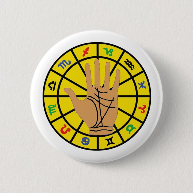 Pin-On Badge - Divination Pinback Button (Front)