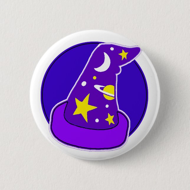 Pin-On Badge - Wizardry Pinback Button (Front)