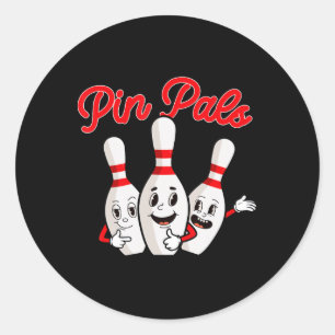 Pin Pals - Bowling Bowler Classic Round Sticker