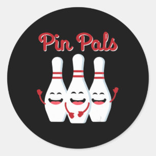 Pin Pals Cute Bowling For Men Women And Kids Classic Round Sticker