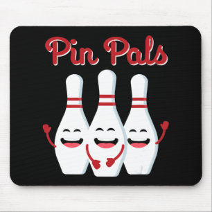 Pin Pals Cute Bowling For Men Women And Kids Mouse Pad