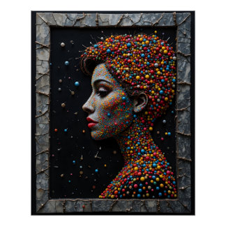 Pin-Pattern Portrait Poster