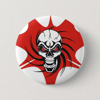 pin-skull pinback button