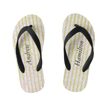 Pin Stripe Confetti Flip Flops with your Name Pin Stripe Confetti Flip Flops with your Name