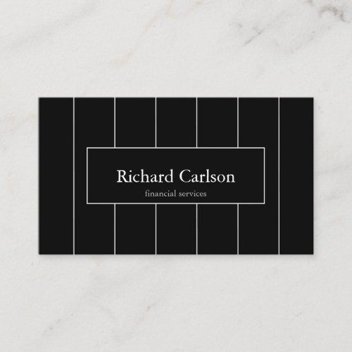 Pin striped business card