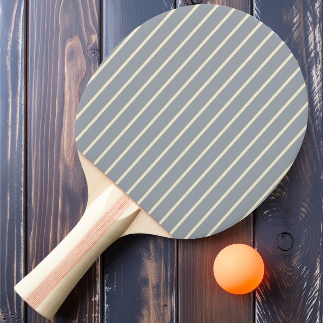 Pin-Striping  Dove Gray Color  Ping Pong Paddle (Creator Uploaded)