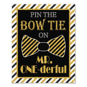 Pin the Bow Tie on Mr. ONE-derful - 8" x 10" Print