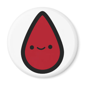 Pin the Period on the Pad Red Party Game Piece Magnet