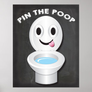 Pin The Poop On Toilet Posters & Prints