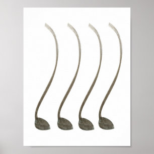 Pin the Tail Cow Tails Farm Animals Girl Birthday Poster