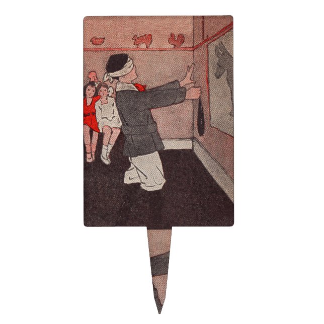 Pin the tail Donkey Cake Topper (Front)