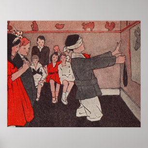 Pin the tail Donkey Poster