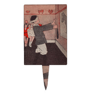 Pin the tail Donkey Vintage Children Cake Topper